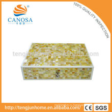 Красивая ручная коробка для хранения золотых MOP для роскошного отеля